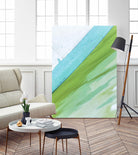 Where Blue Meets Green by Melissa McClain on GIANT ART - green abstract