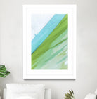 Where Blue Meets Green by Melissa McClain on GIANT ART - green abstract