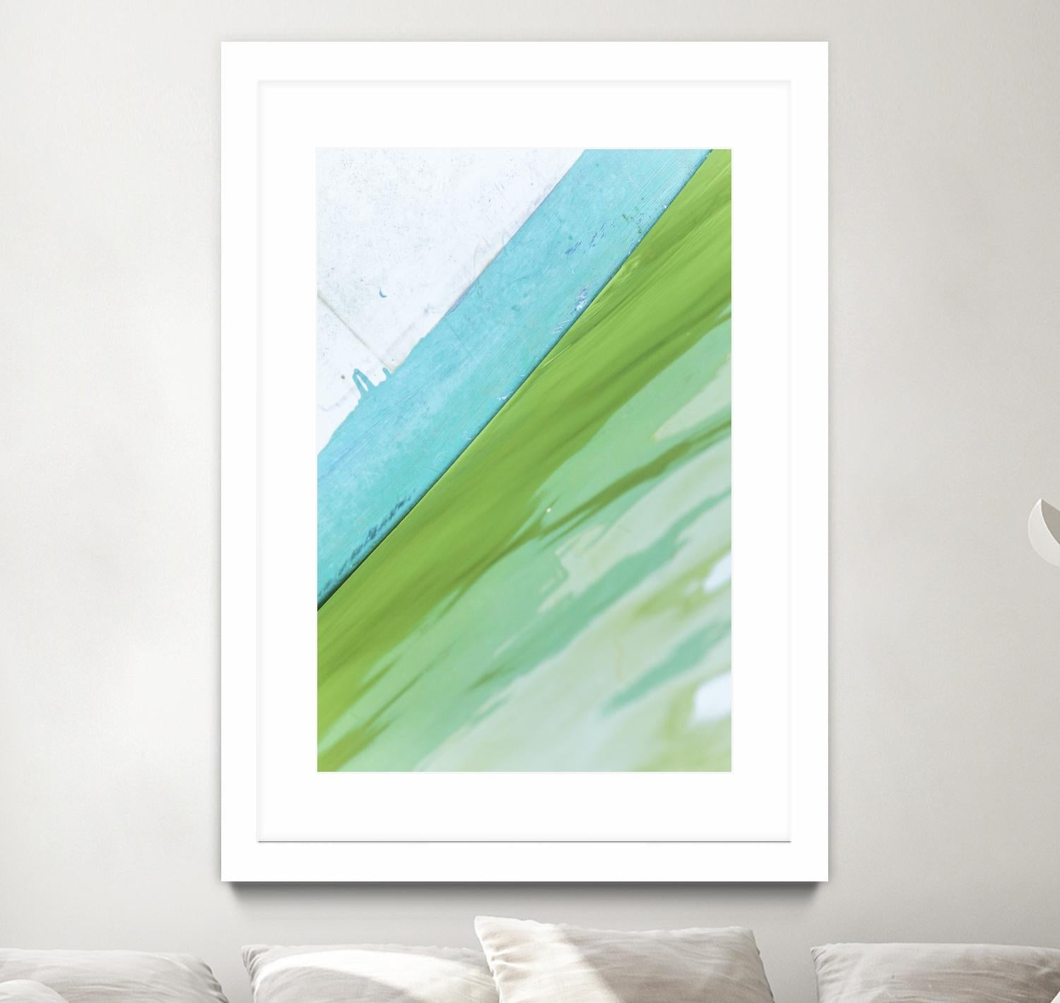 Where Blue Meets Green by Melissa McClain on GIANT ART - green abstract
