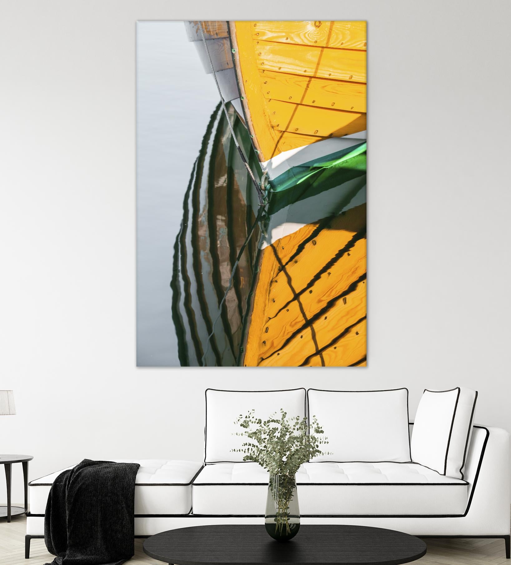 Reflections in Yellow by Melissa McClain on GIANT ART - blue photo art