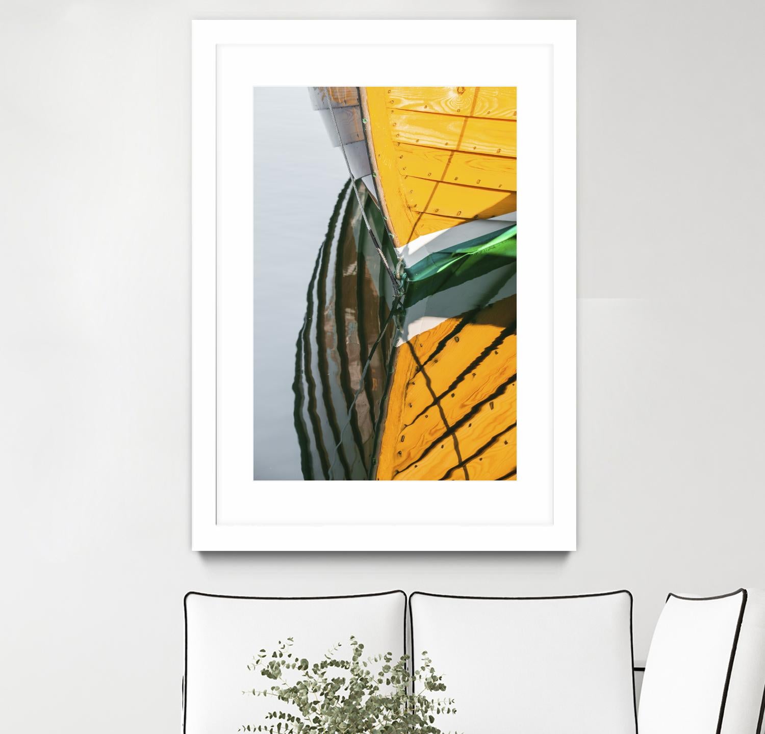 Reflections in Yellow by Melissa McClain on GIANT ART - blue photo art