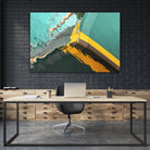 Teal Reflections I by Melissa McClain on GIANT ART - yellow photo art