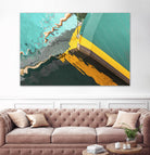 Teal Reflections I by Melissa McClain on GIANT ART - yellow photo art