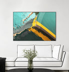 Teal Reflections I by Melissa McClain on GIANT ART - yellow photo art