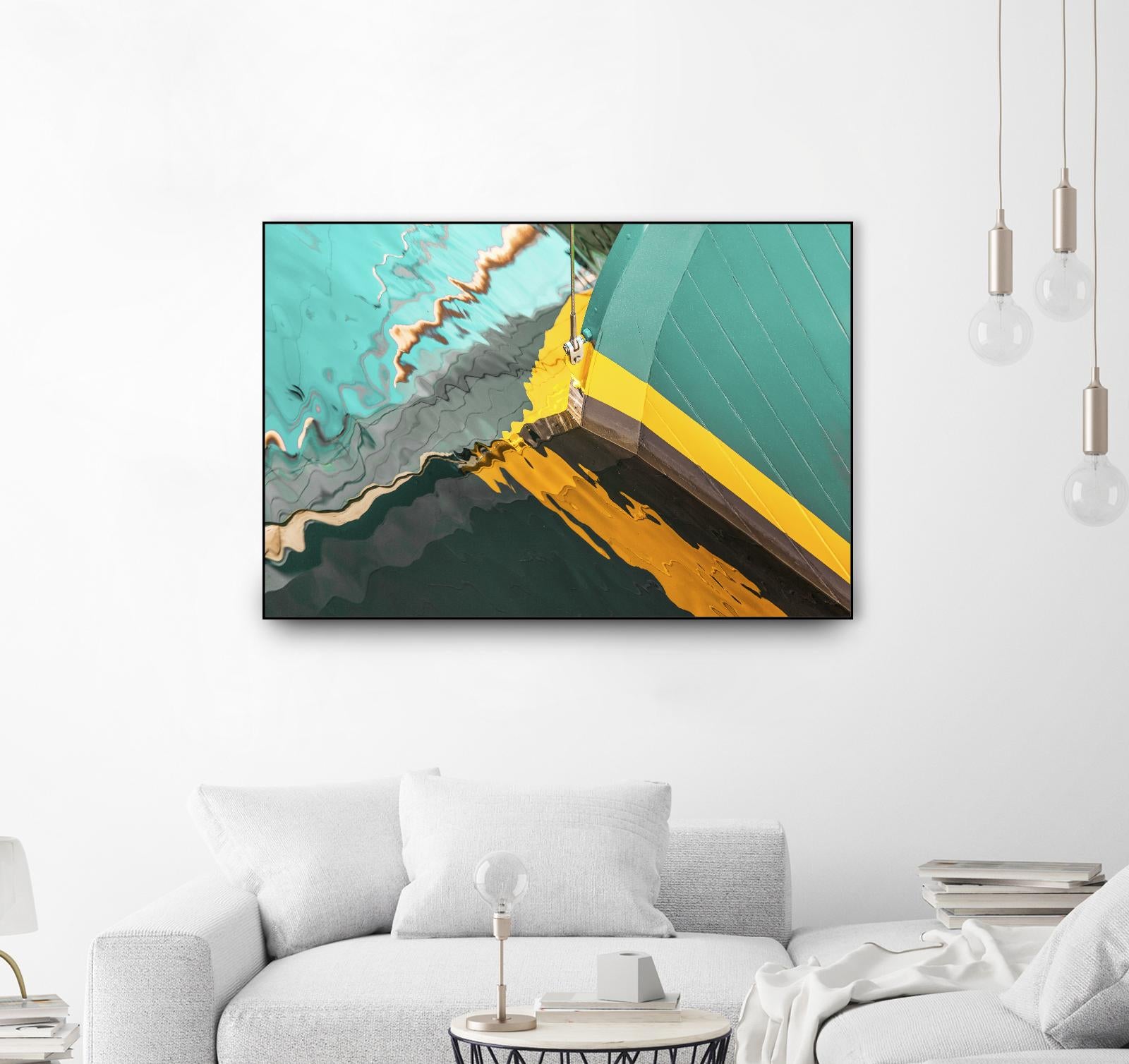 Teal Reflections I by Melissa McClain on GIANT ART - yellow photo art