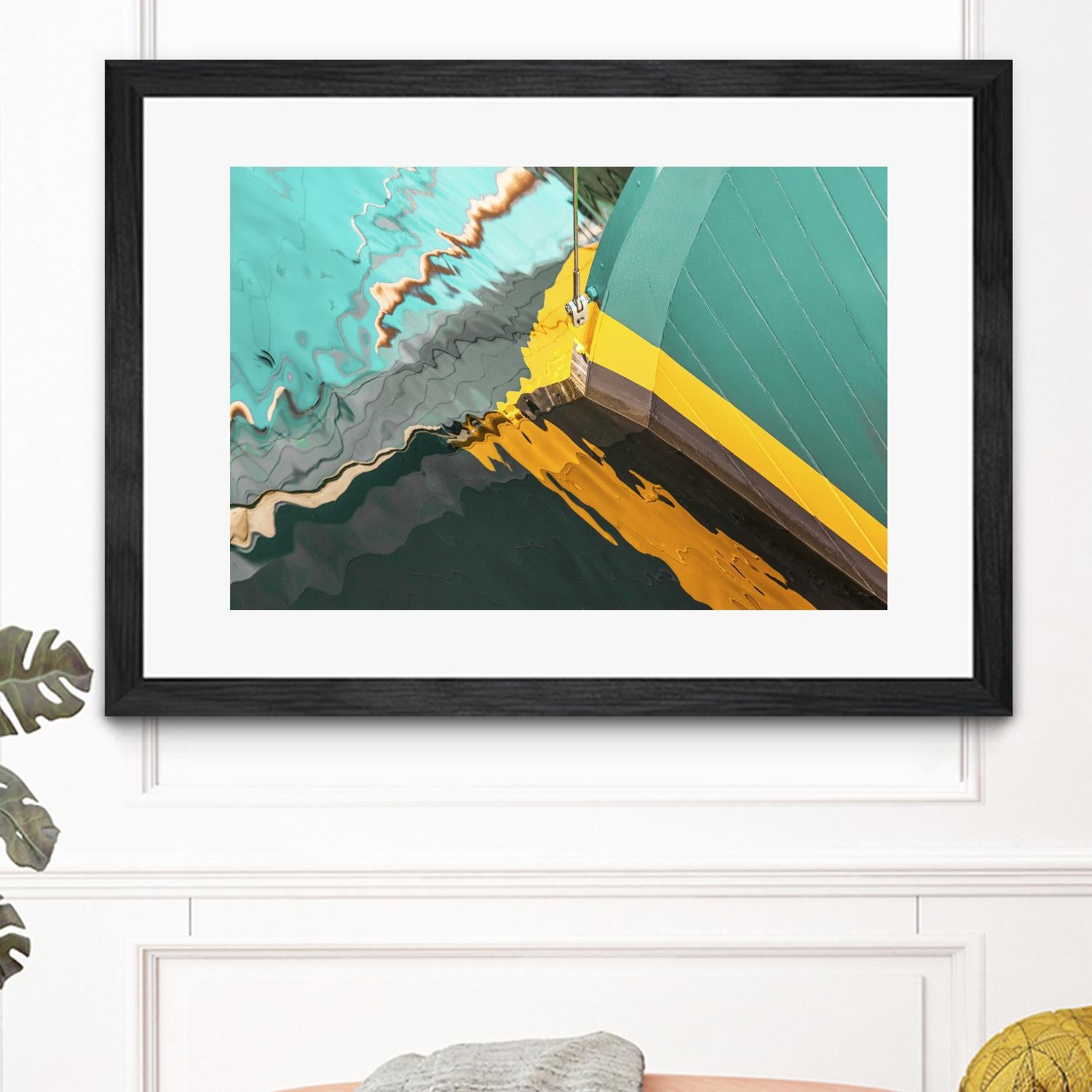 Teal Reflections I by Melissa McClain on GIANT ART - yellow photo art