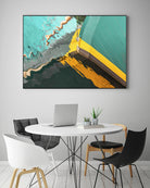 Teal Reflections I by Melissa McClain on GIANT ART - yellow photo art