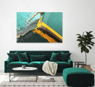 Teal Reflections I by Melissa McClain on GIANT ART - yellow photo art