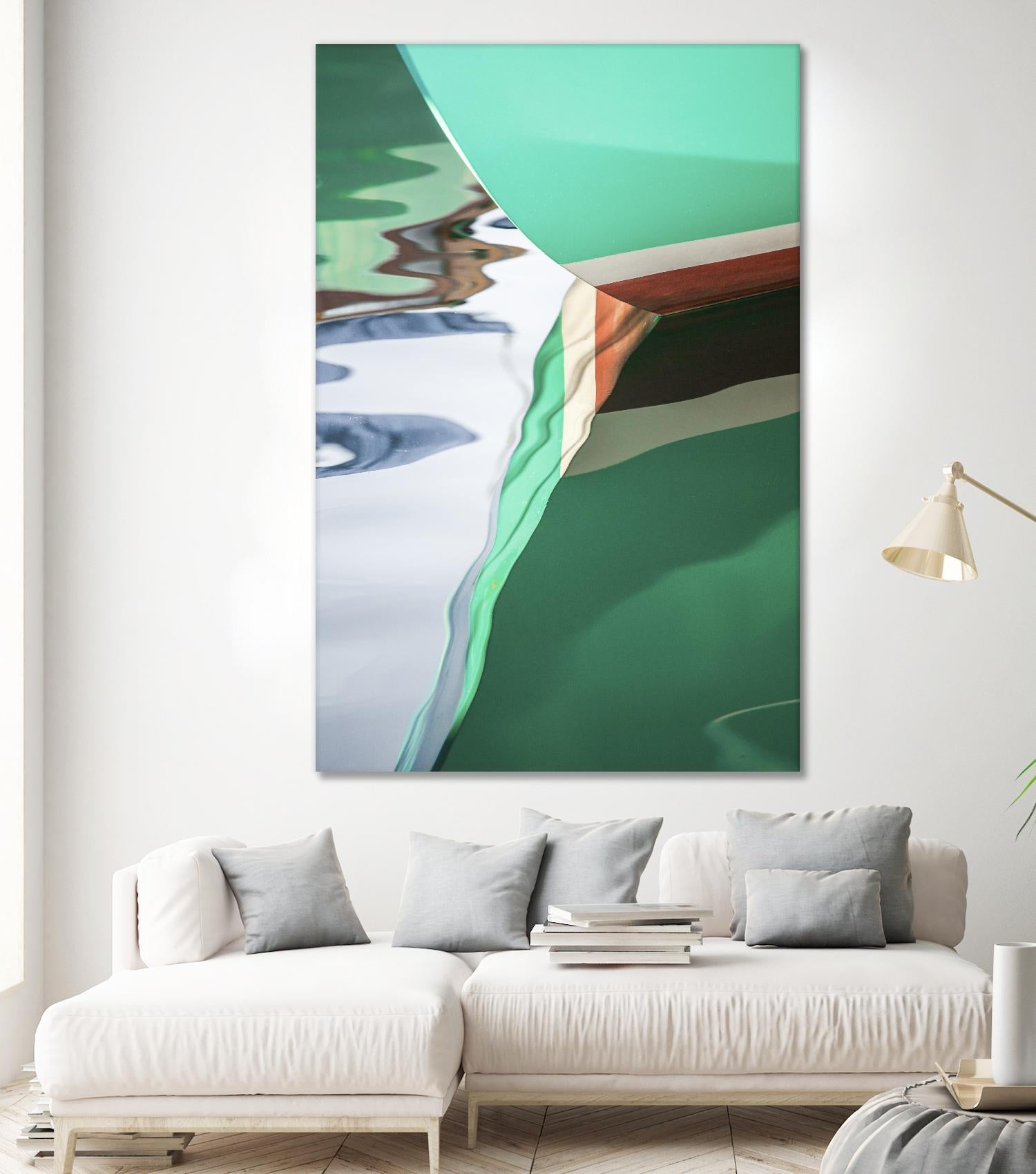 Teal Reflections II by Melissa McClain on GIANT ART - brown photo art