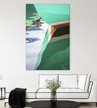 Teal Reflections II by Melissa McClain on GIANT ART - brown photo art