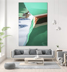 Teal Reflections II by Melissa McClain on GIANT ART - brown photo art