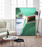 Teal Reflections II by Melissa McClain on GIANT ART - brown photo art