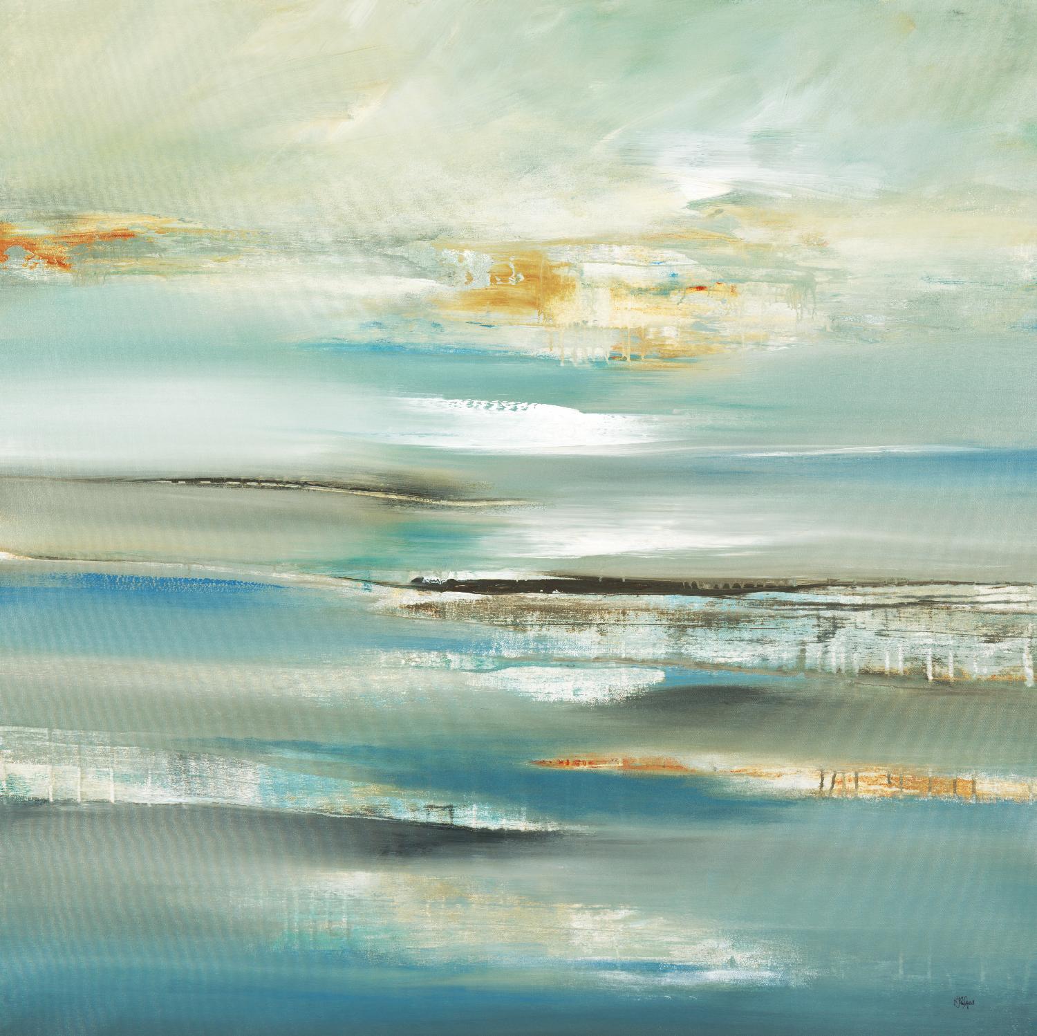 By The Water III by Lisa Ridgers on GIANT ART - beige abstract