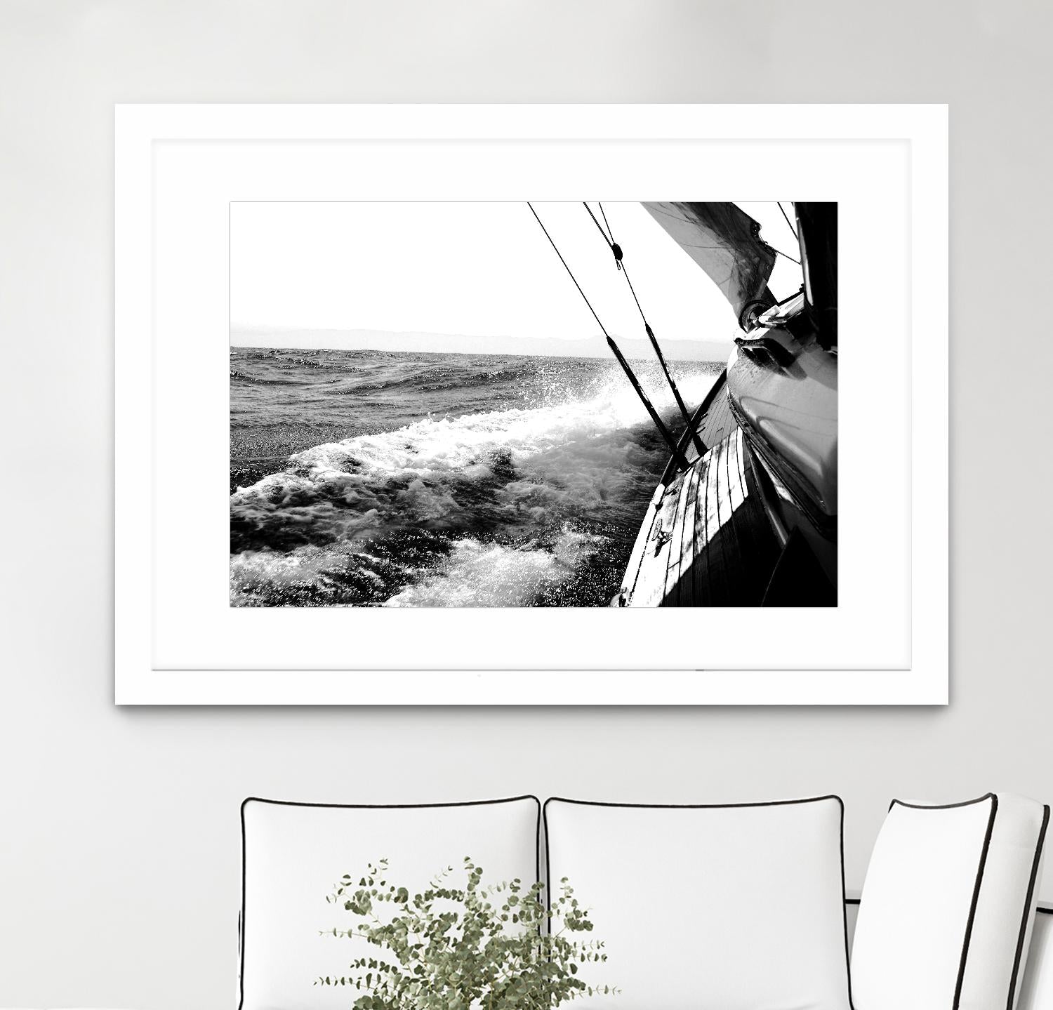 Sailing Mist by Kyle on GIANT ART - white nautical