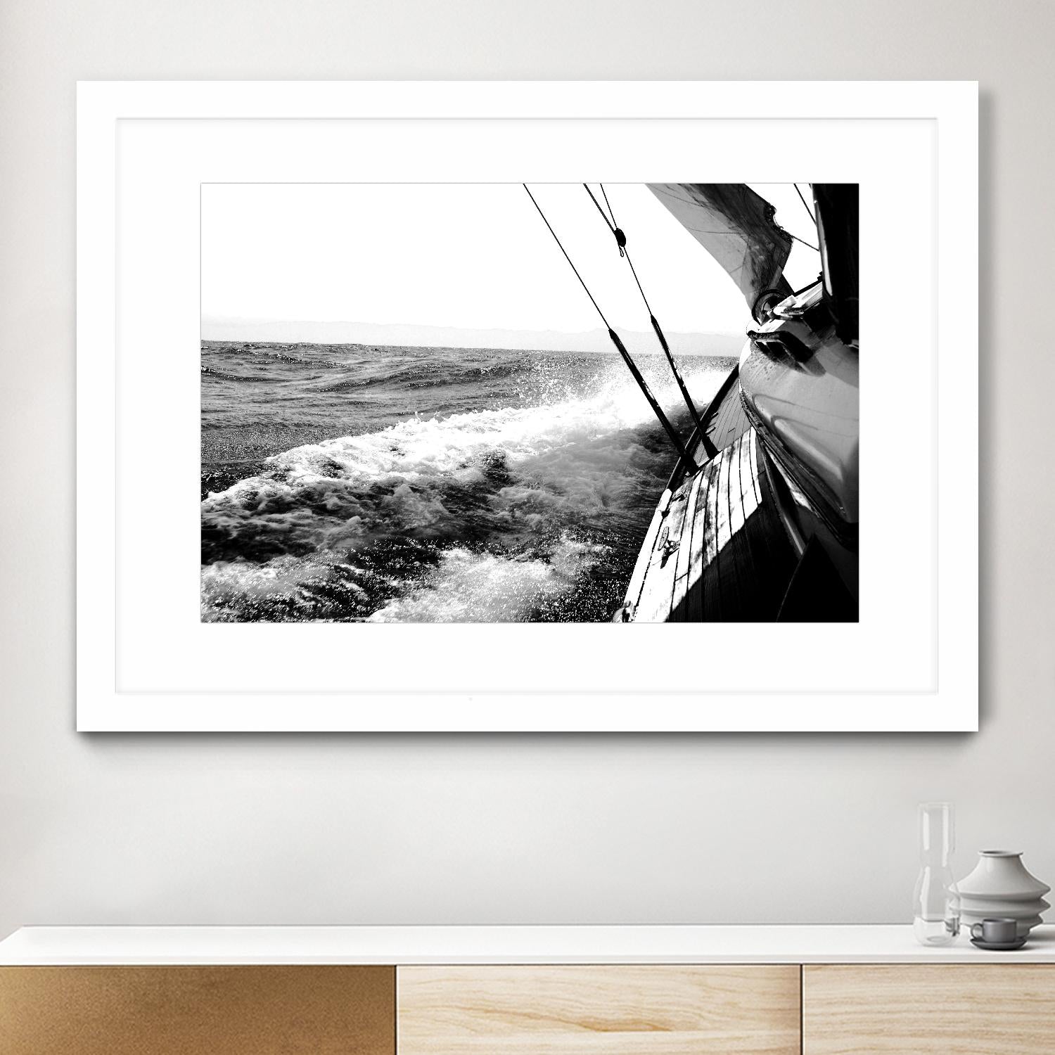 Sailing Mist by Kyle on GIANT ART - white nautical