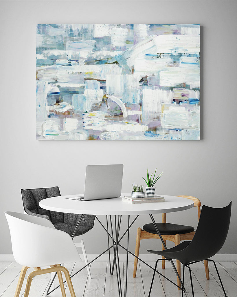 Busy Beach Day by Booke Borcherding on GIANT ART - whites & creams abstract