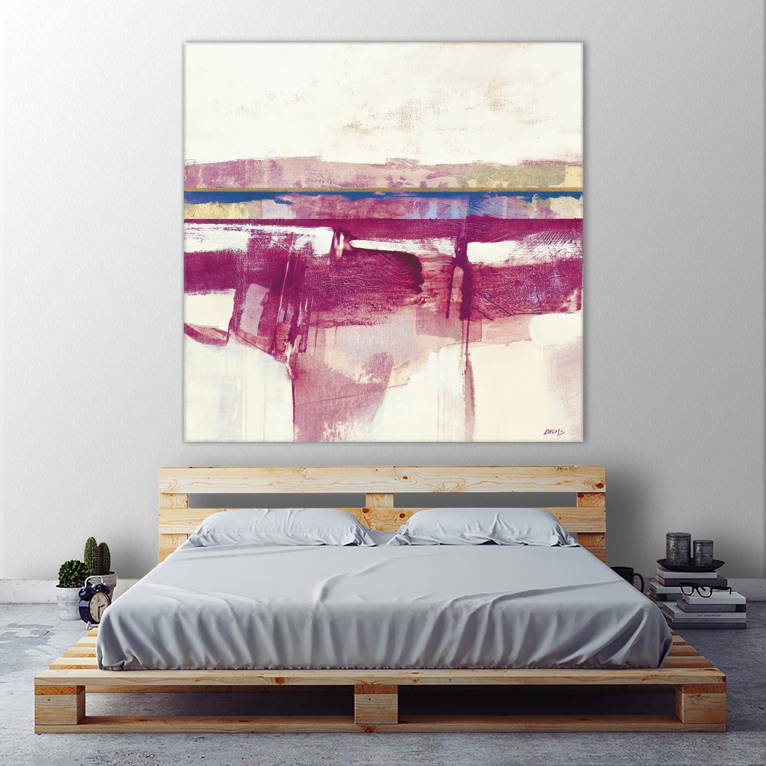 Gold Line II V1 by Scott Brems on GIANT ART - pinks abstract