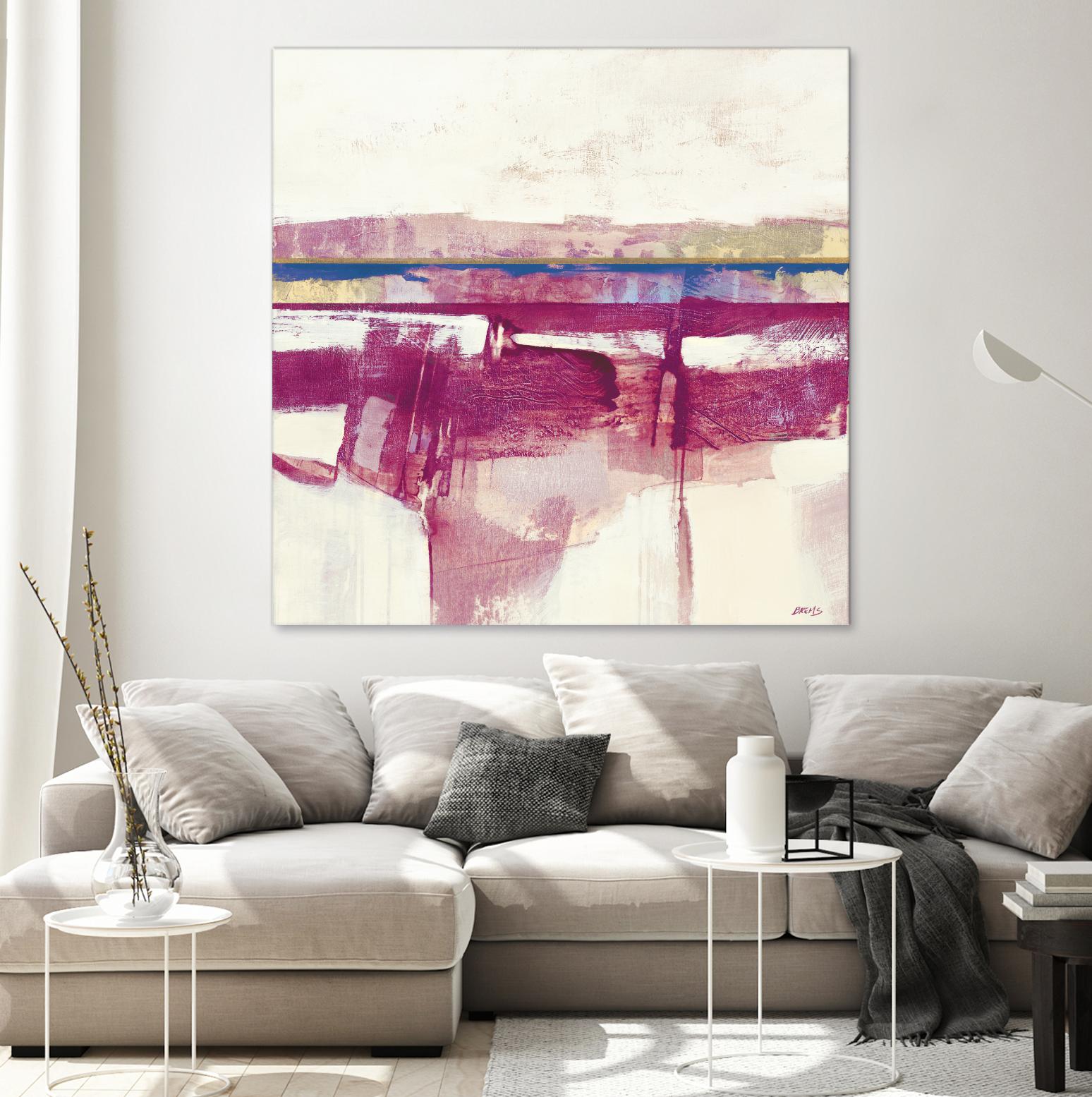 Gold Line II V1 by Scott Brems on GIANT ART - pinks abstract