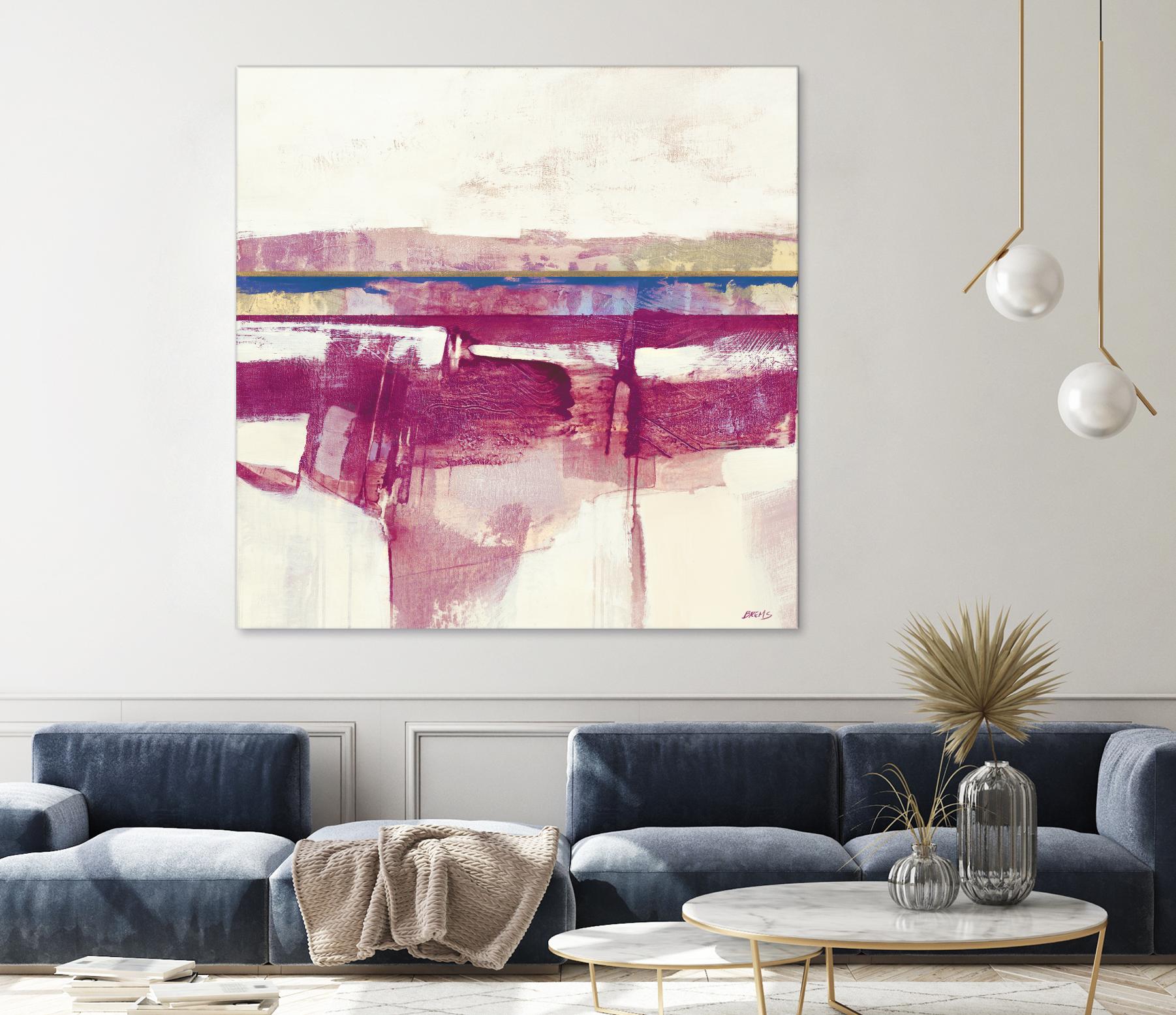 Gold Line II V1 by Scott Brems on GIANT ART - pinks abstract