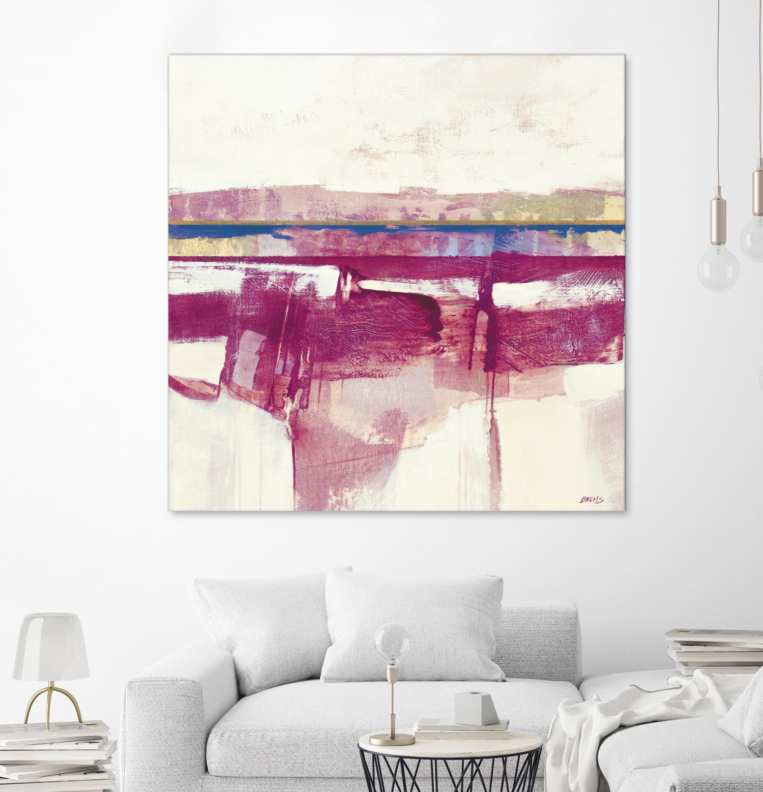 Gold Line II V1 by Scott Brems on GIANT ART - pinks abstract