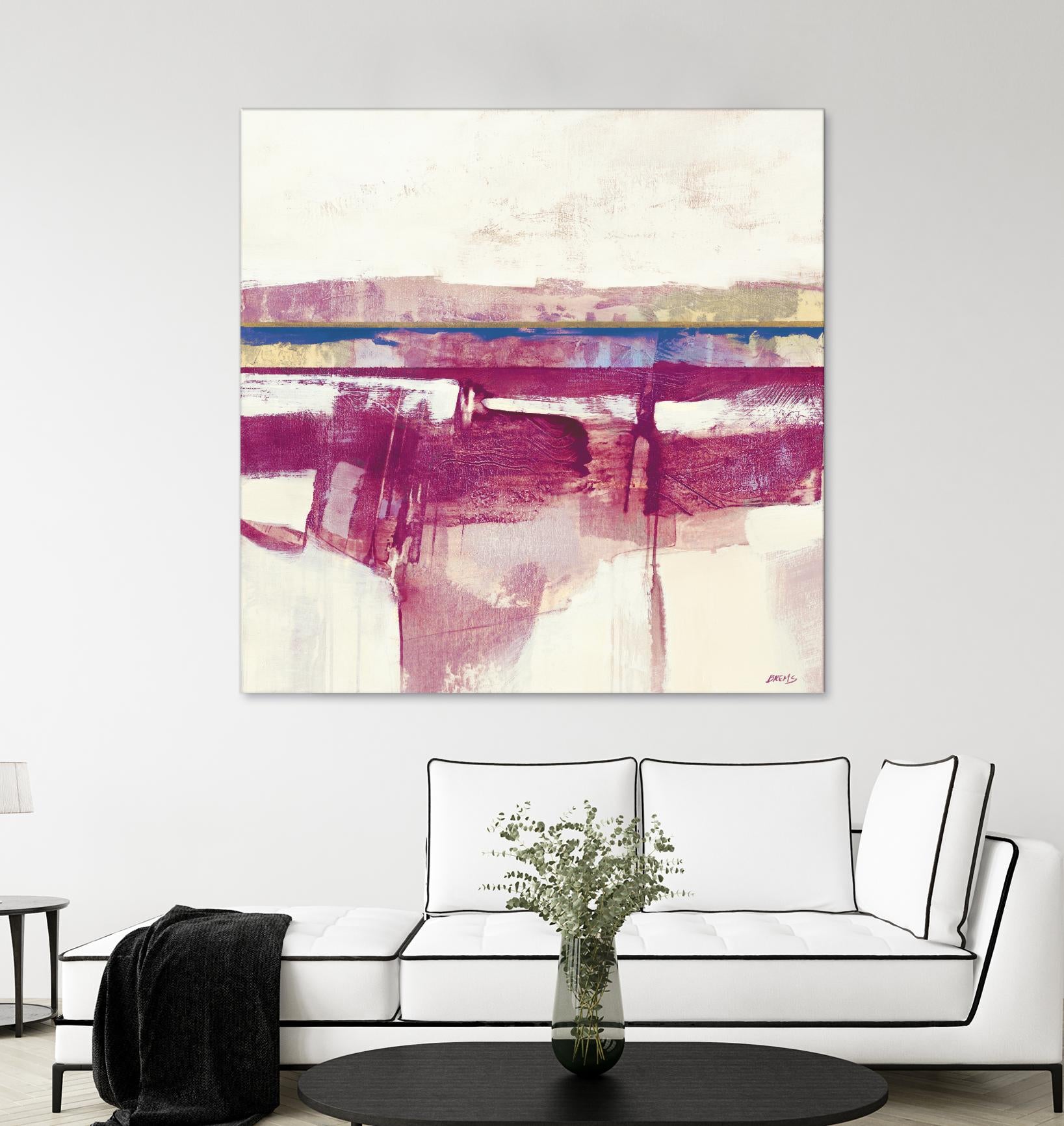 Gold Line II V1 by Scott Brems on GIANT ART - pinks abstract