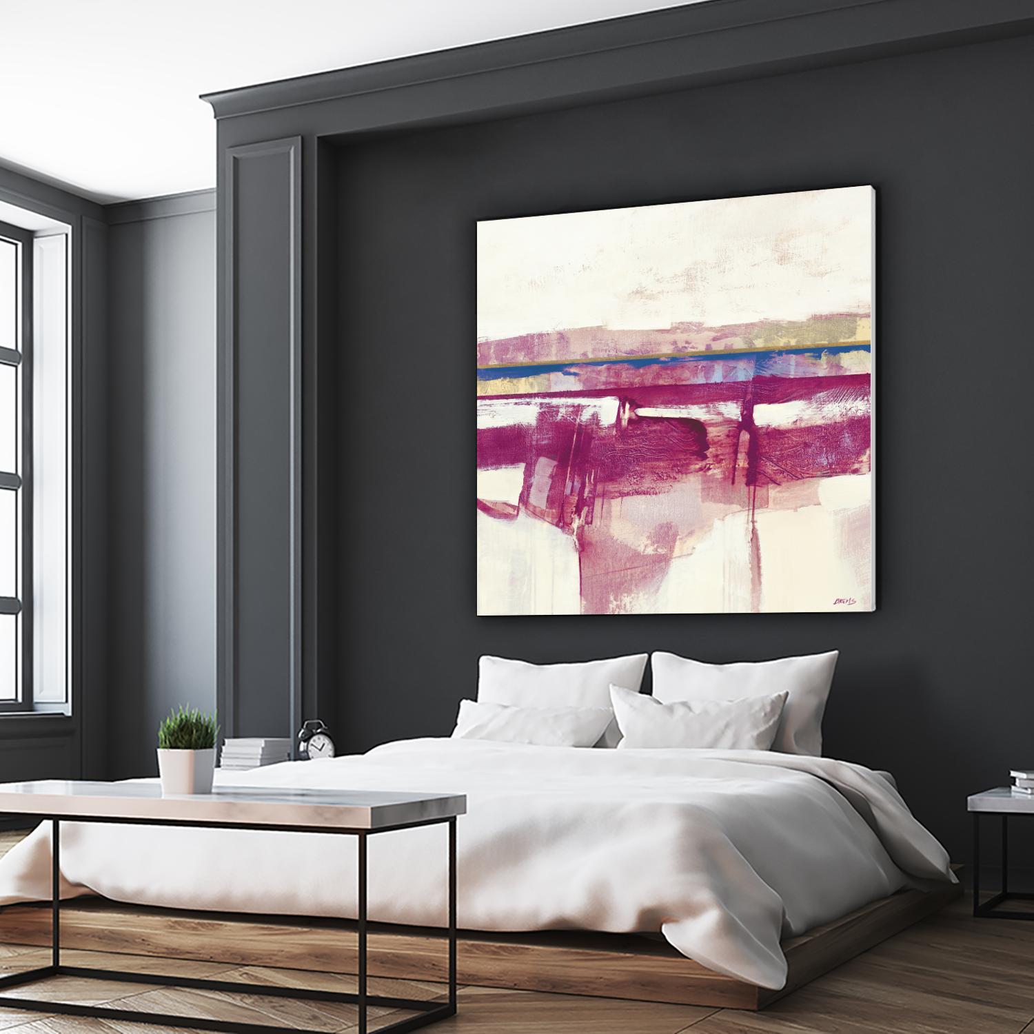 Gold Line II V1 by Scott Brems on GIANT ART - pinks abstract