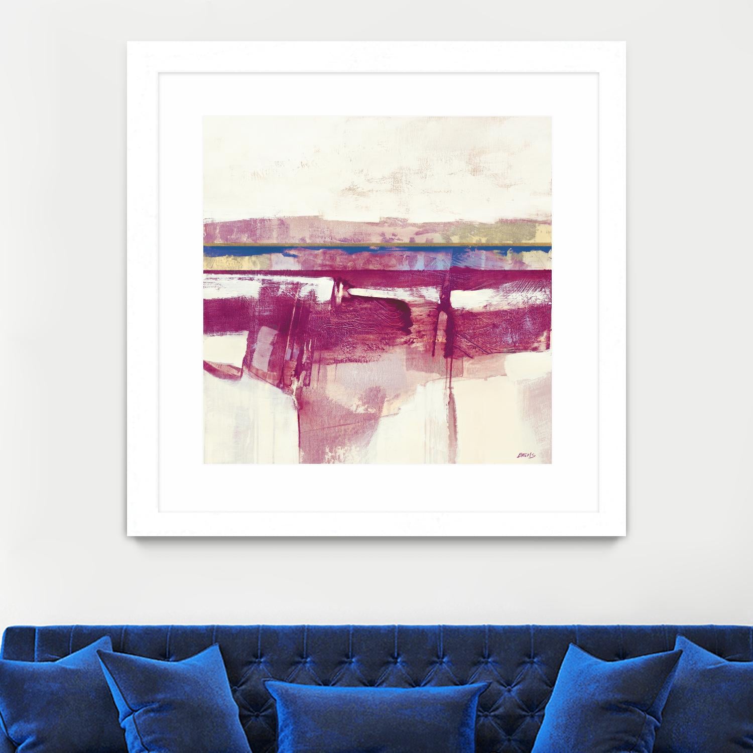 Gold Line II V1 by Scott Brems on GIANT ART - pinks abstract