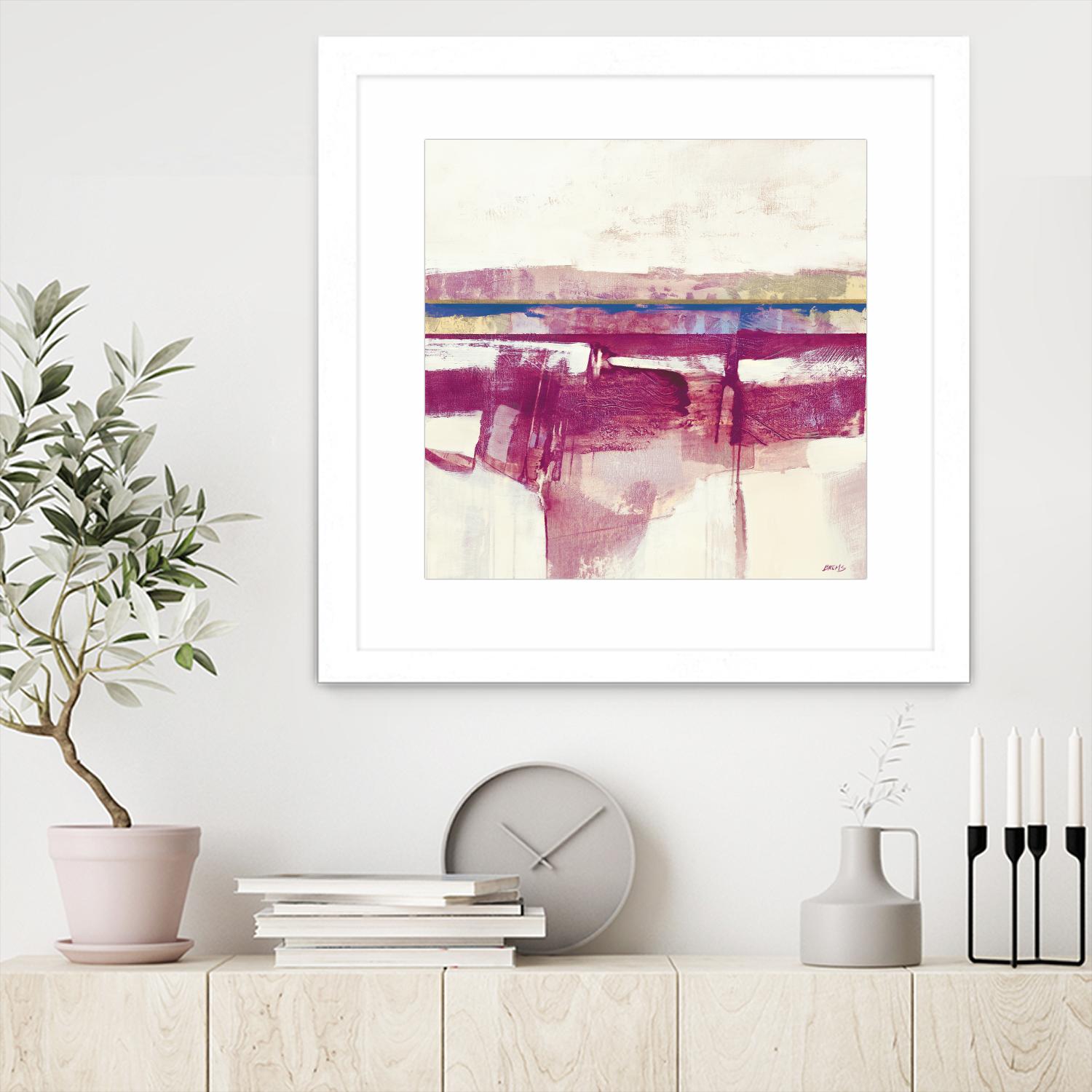 Gold Line II V1 by Scott Brems on GIANT ART - pinks abstract