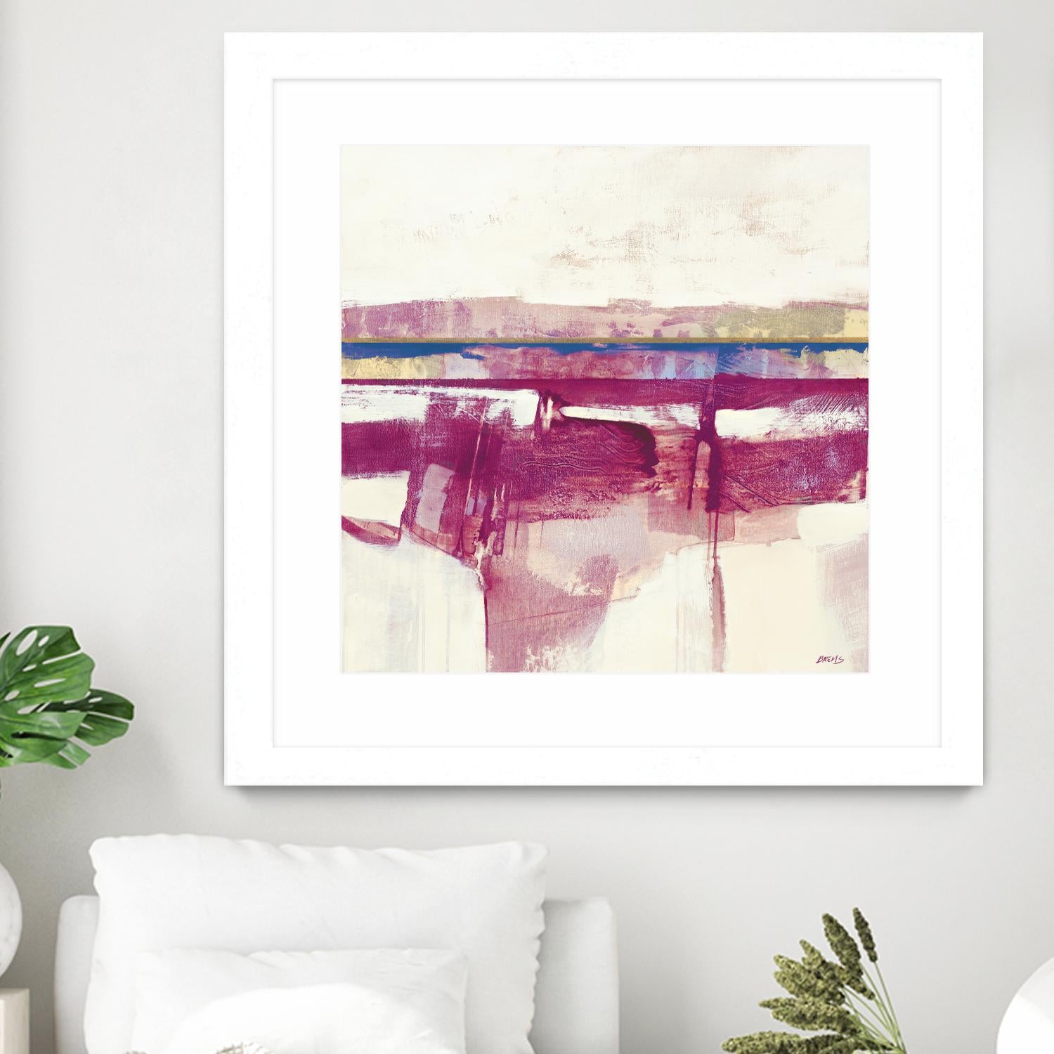 Gold Line II V1 by Scott Brems on GIANT ART - pinks abstract