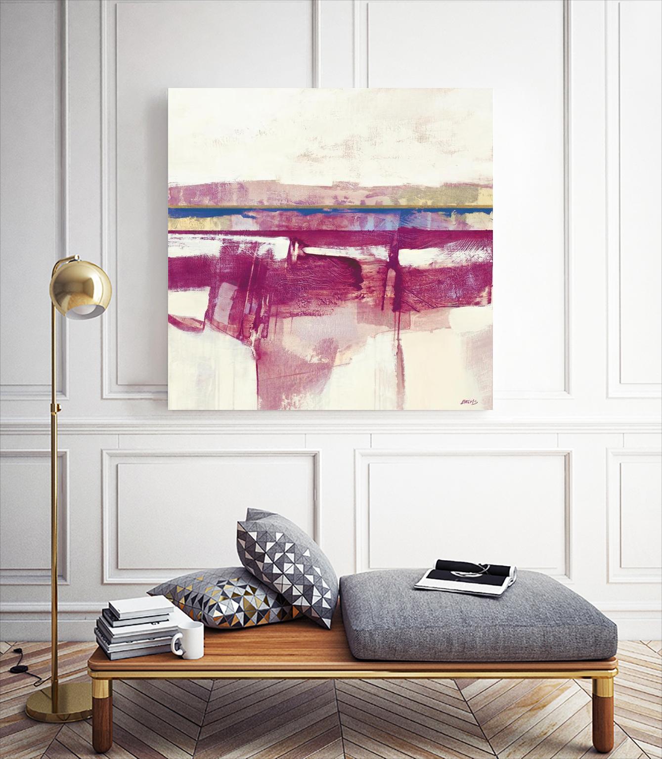 Gold Line II V1 by Scott Brems on GIANT ART - pinks abstract