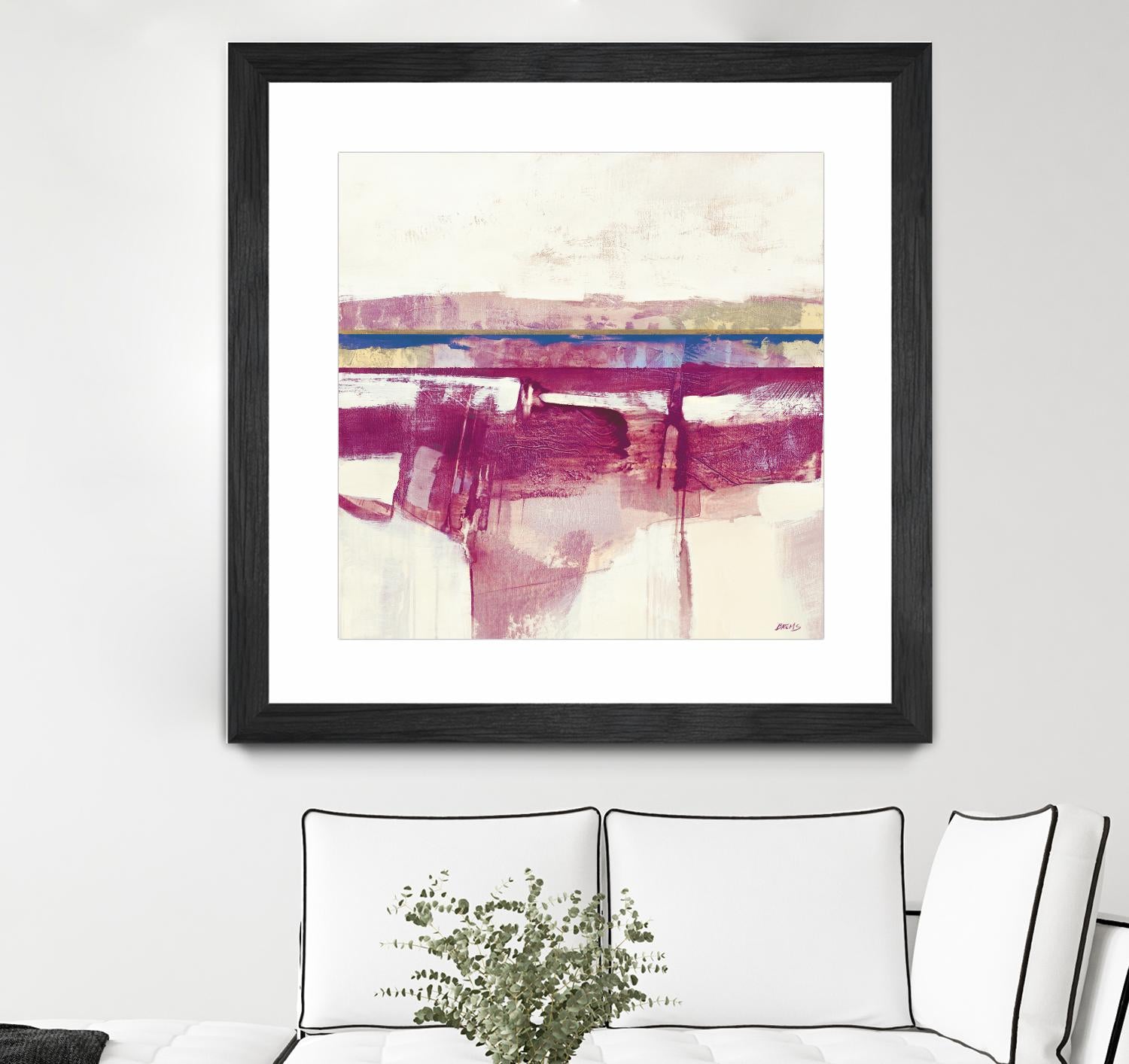 Gold Line II V1 by Scott Brems on GIANT ART - pinks abstract