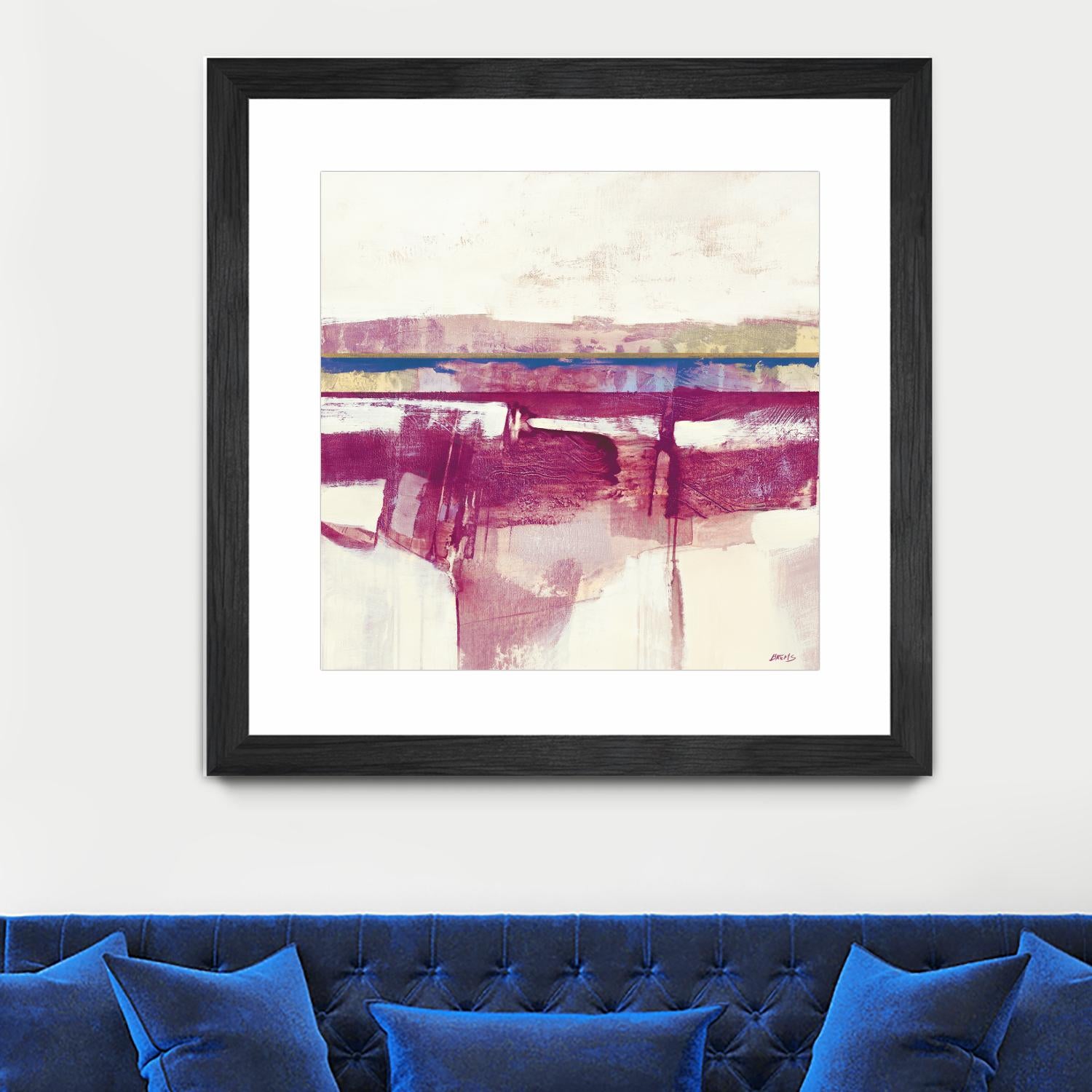 Gold Line II V1 by Scott Brems on GIANT ART - pinks abstract