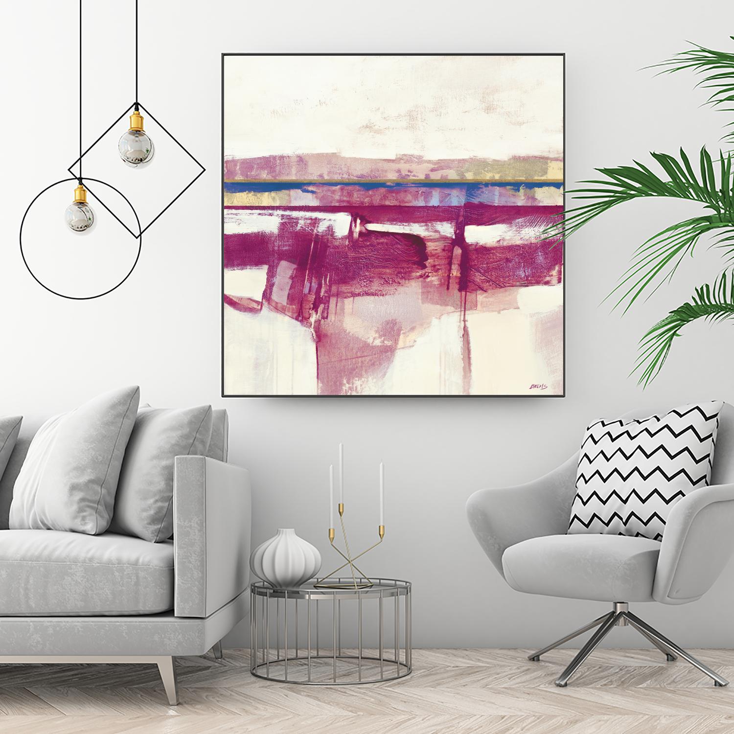 Gold Line II V1 by Scott Brems on GIANT ART - pinks abstract