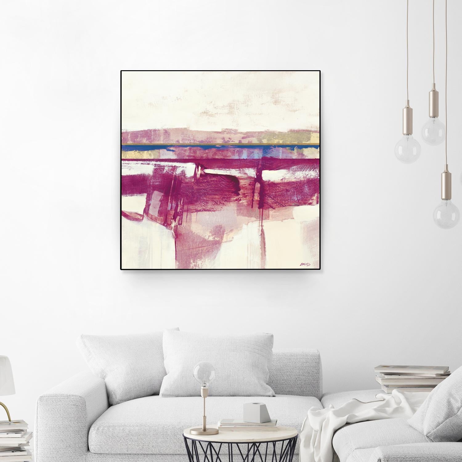 Gold Line II V1 by Scott Brems on GIANT ART - pinks abstract