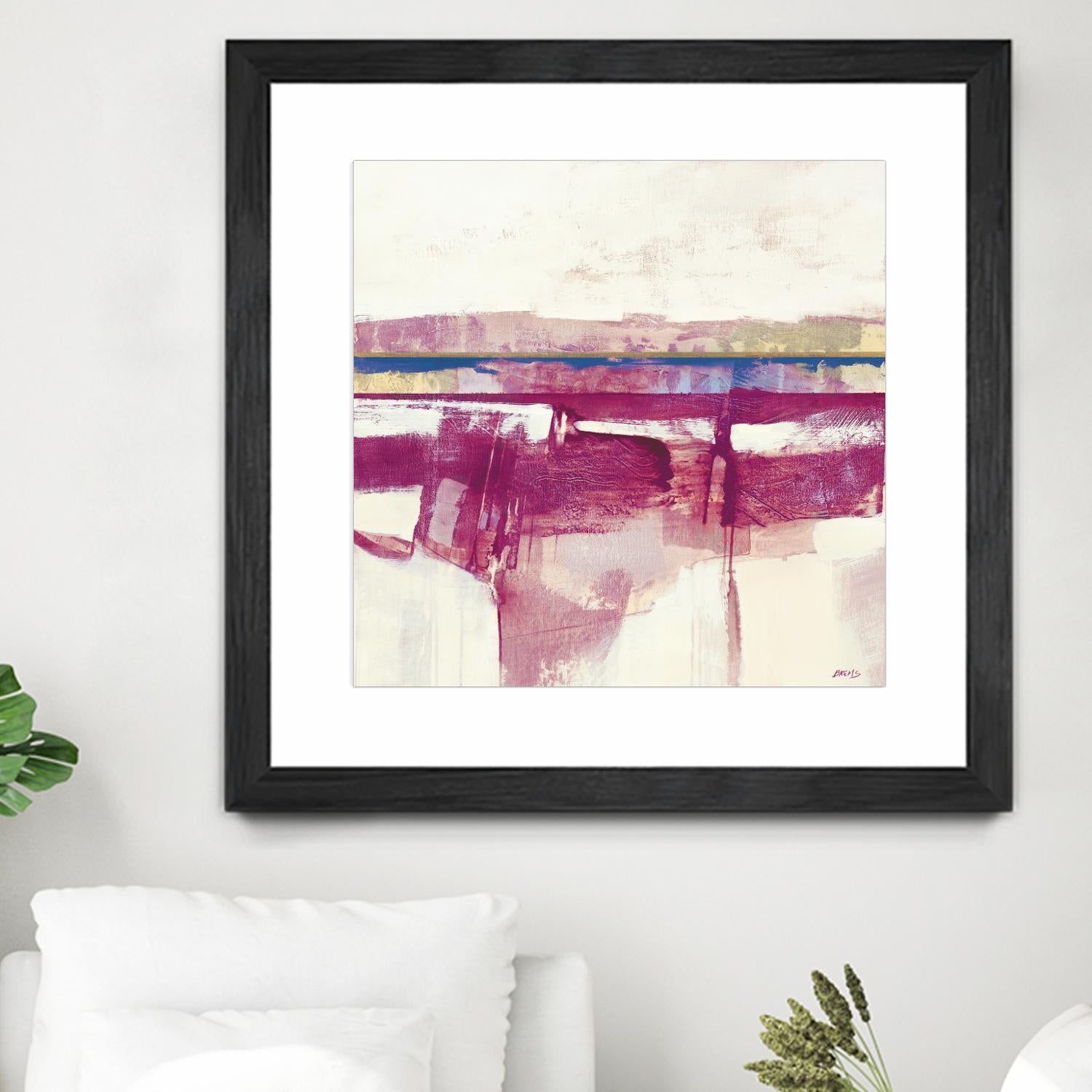 Gold Line II V1 by Scott Brems on GIANT ART - pinks abstract