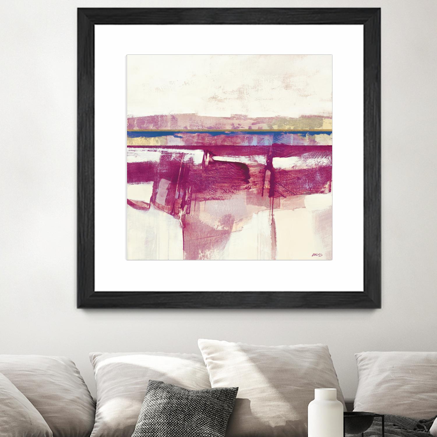 Gold Line II V1 by Scott Brems on GIANT ART - pinks abstract