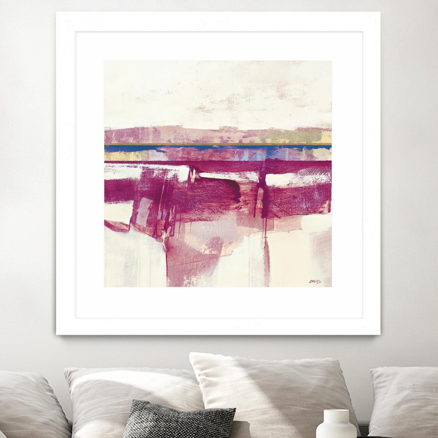 Gold Line II V1 by Scott Brems on GIANT ART - pinks abstract