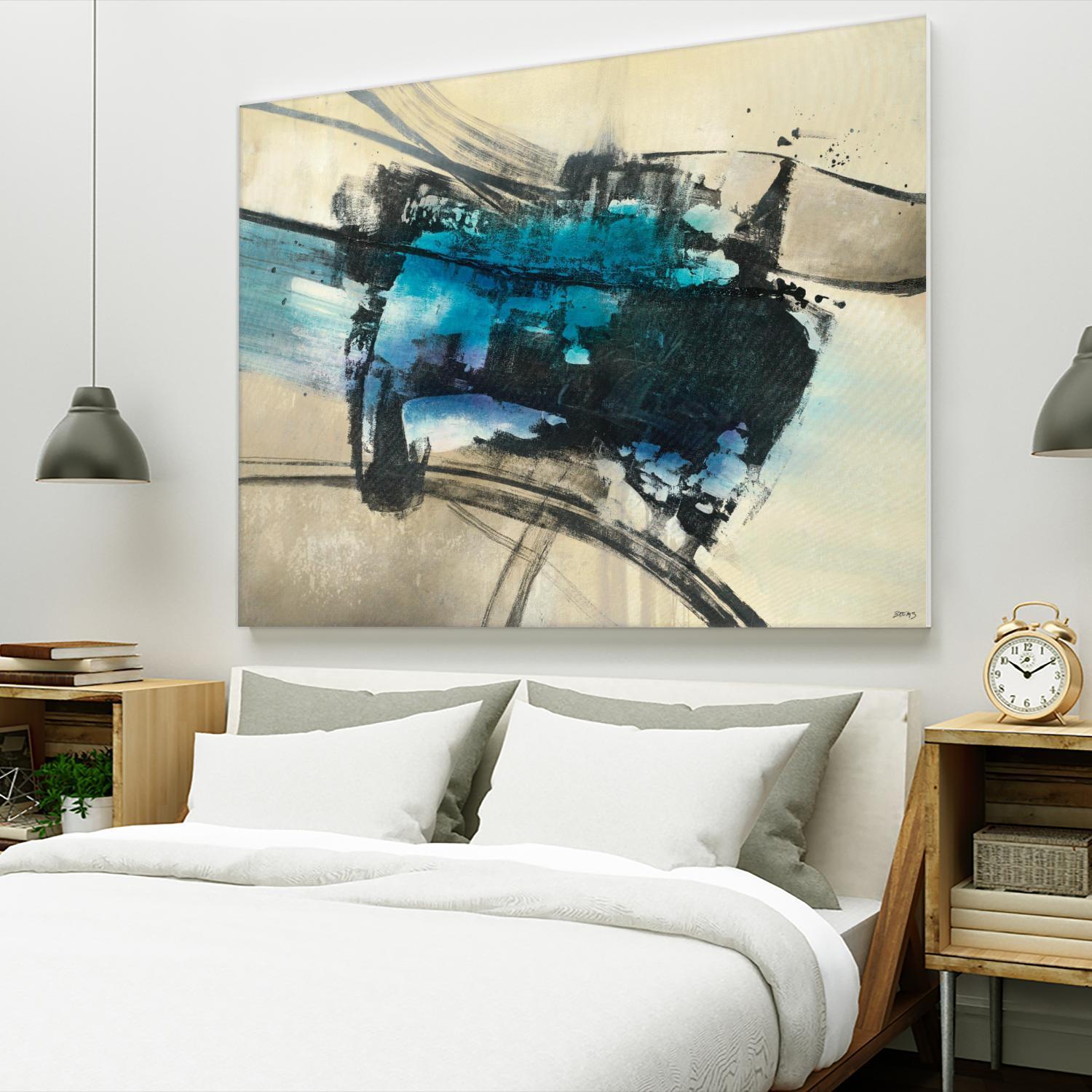 Fluid Motion by Scott Brems on GIANT ART - blues abstract neutral