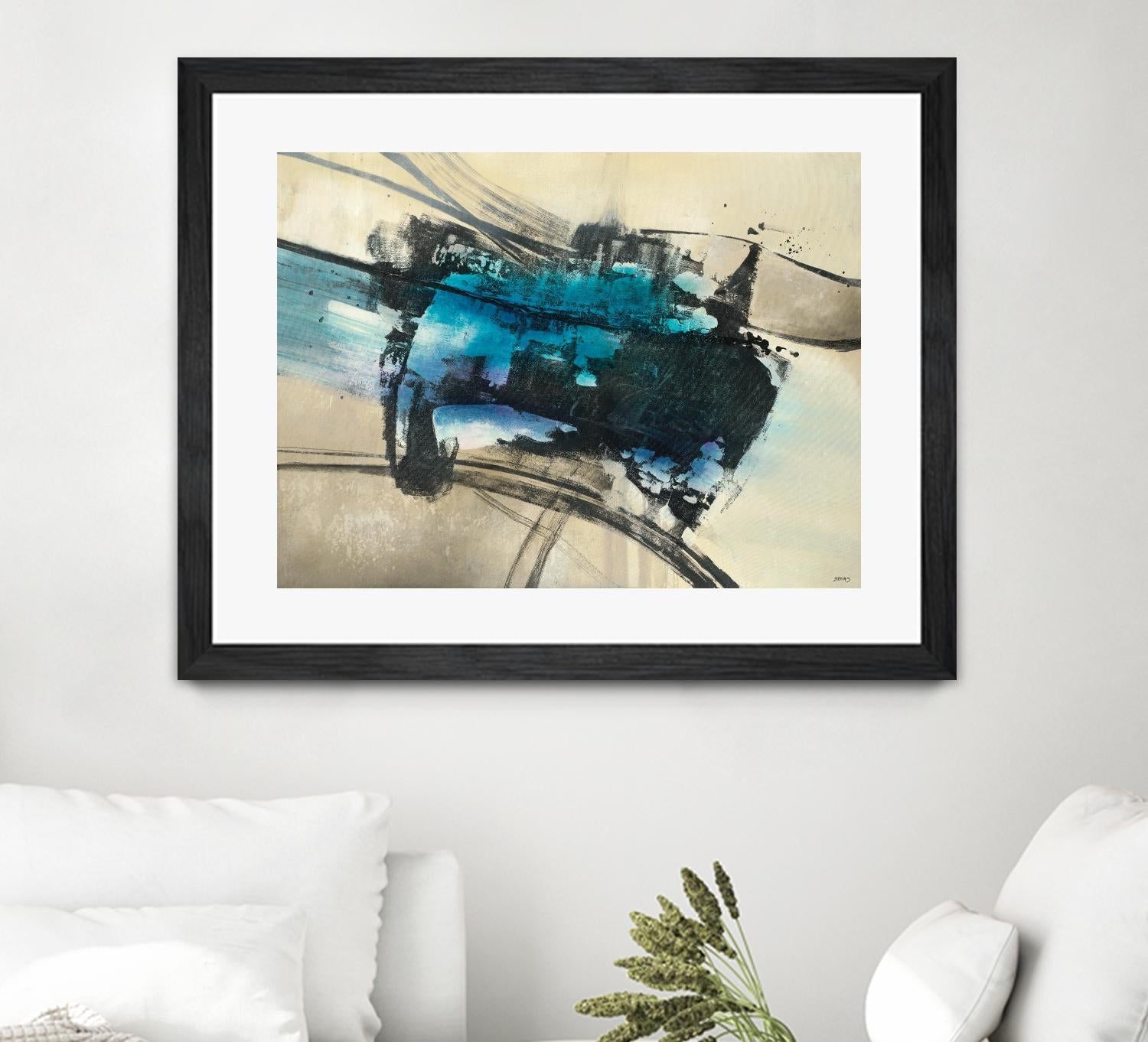 Fluid Motion by Scott Brems on GIANT ART - blues abstract neutral