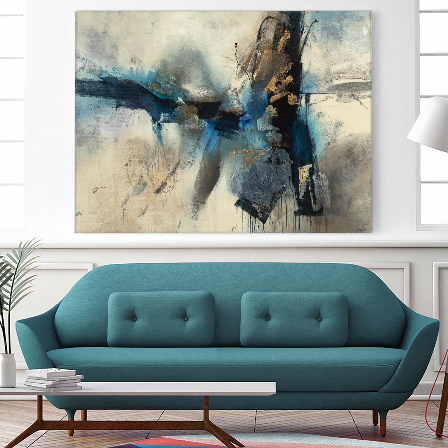 Smash by Scott Brems on GIANT ART - blues abstract creams