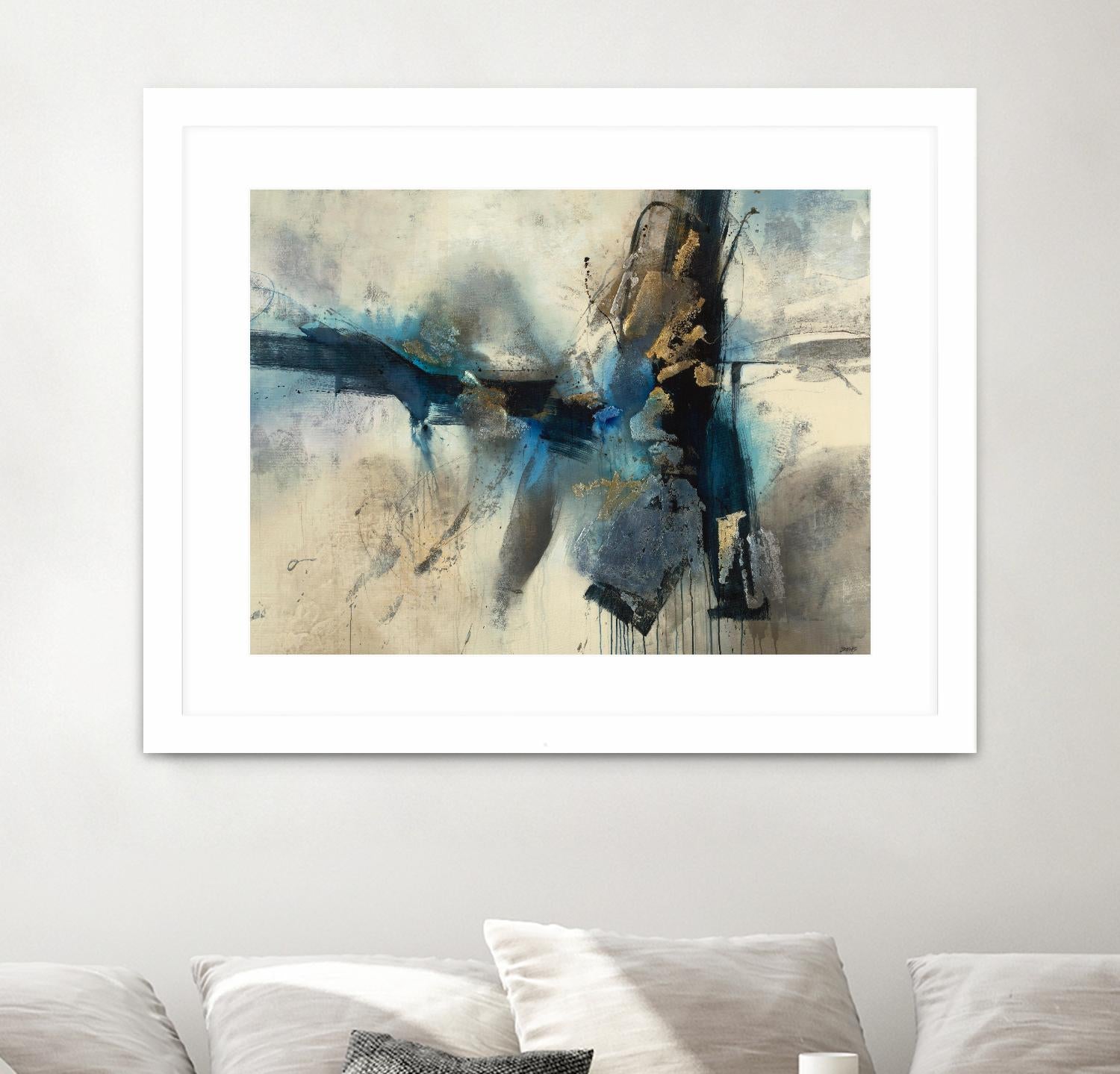 Smash by Scott Brems on GIANT ART - blues abstract creams