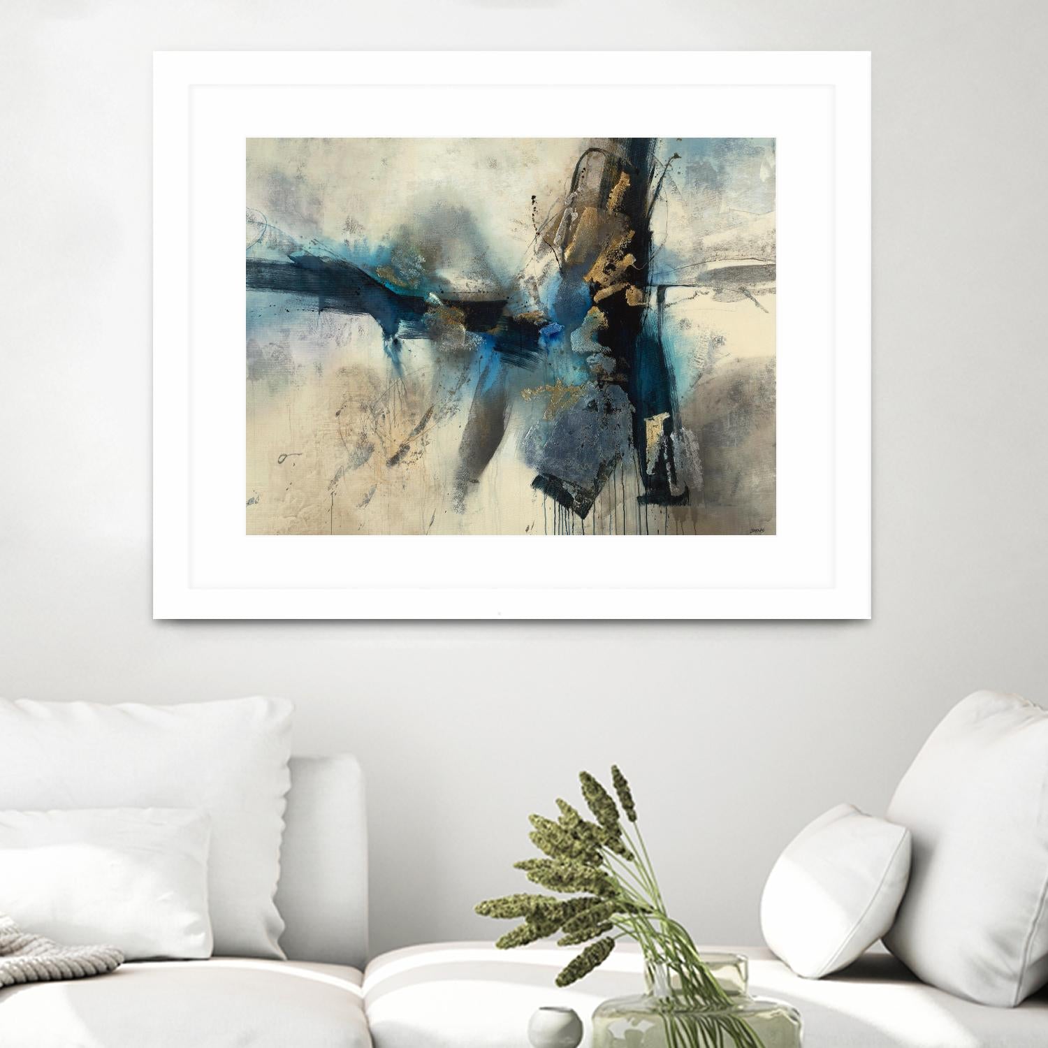 Smash by Scott Brems on GIANT ART - blues abstract creams