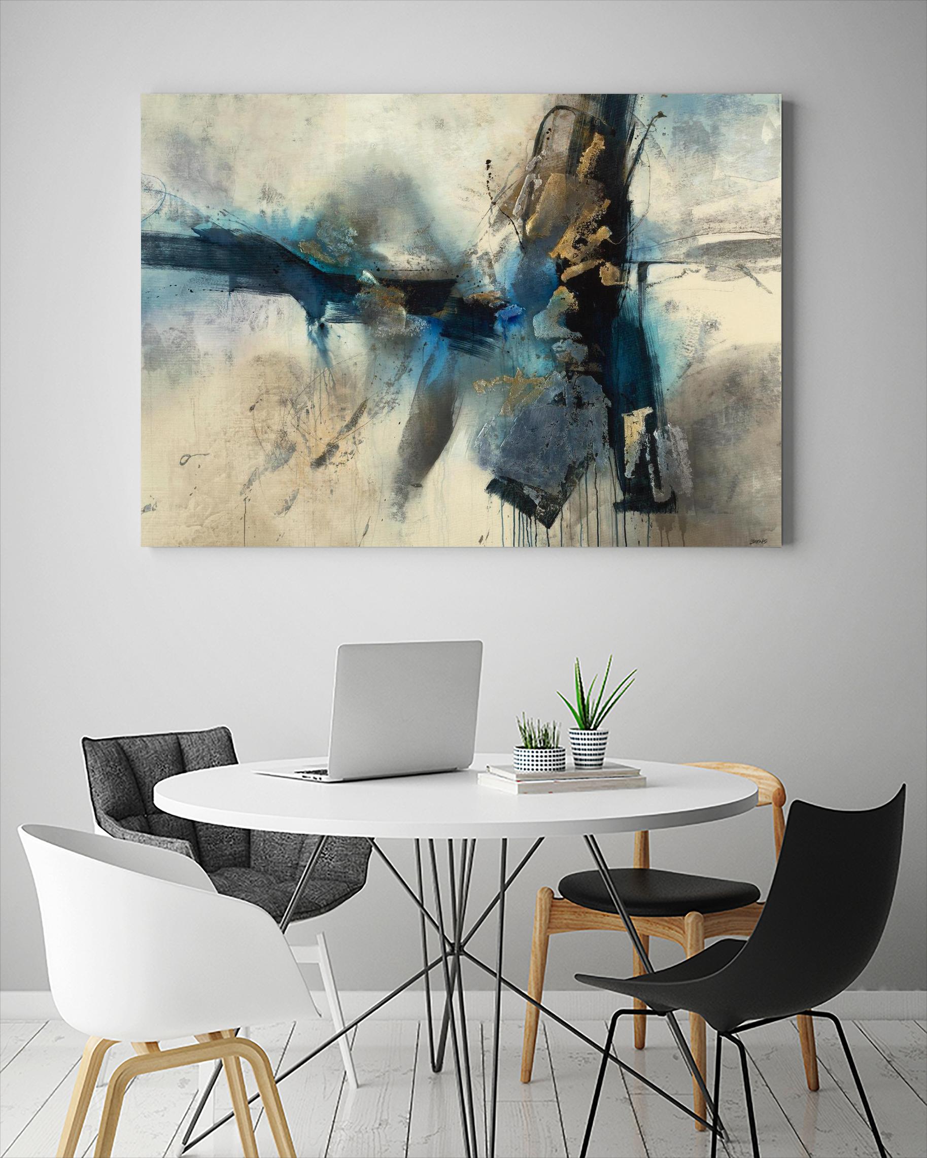 Smash by Scott Brems on GIANT ART - blues abstract creams