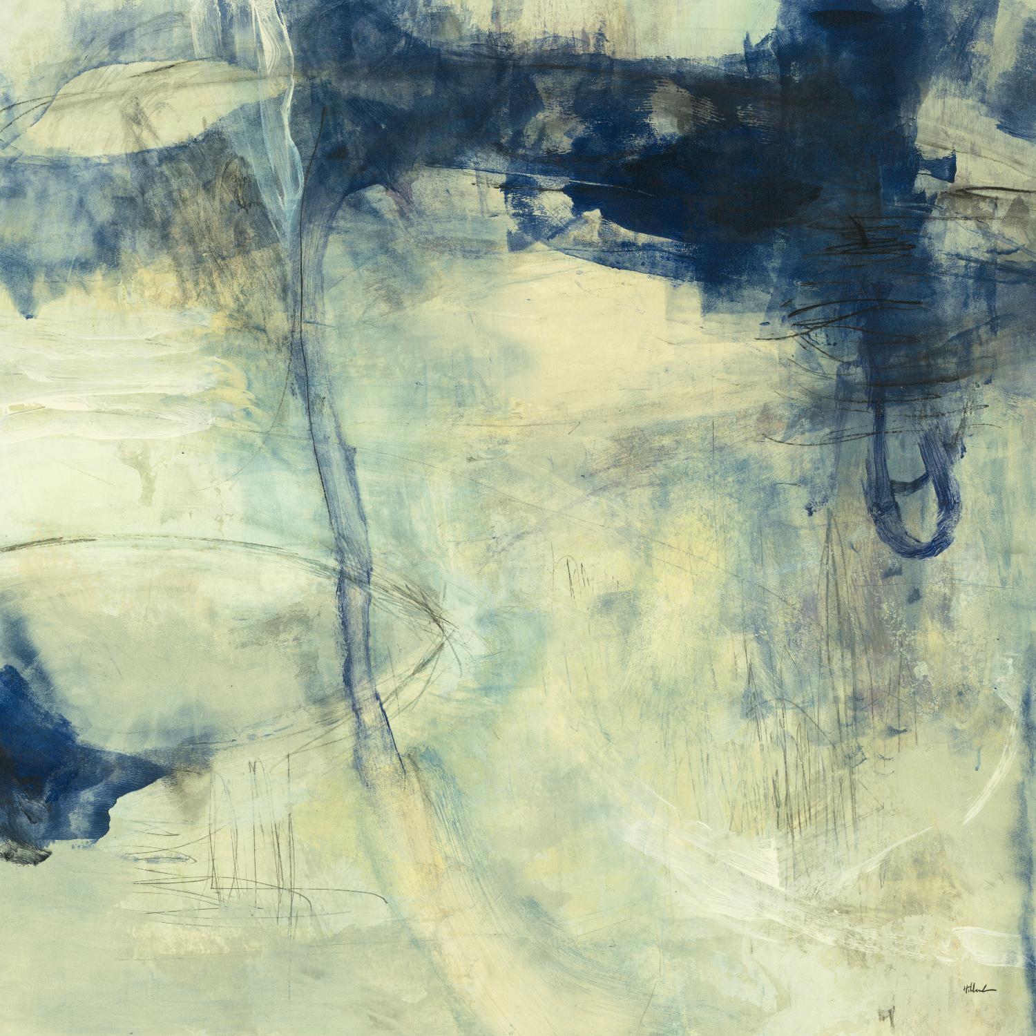 Blue Daze I by Randy Hibberd on GIANT ART - beige abstract