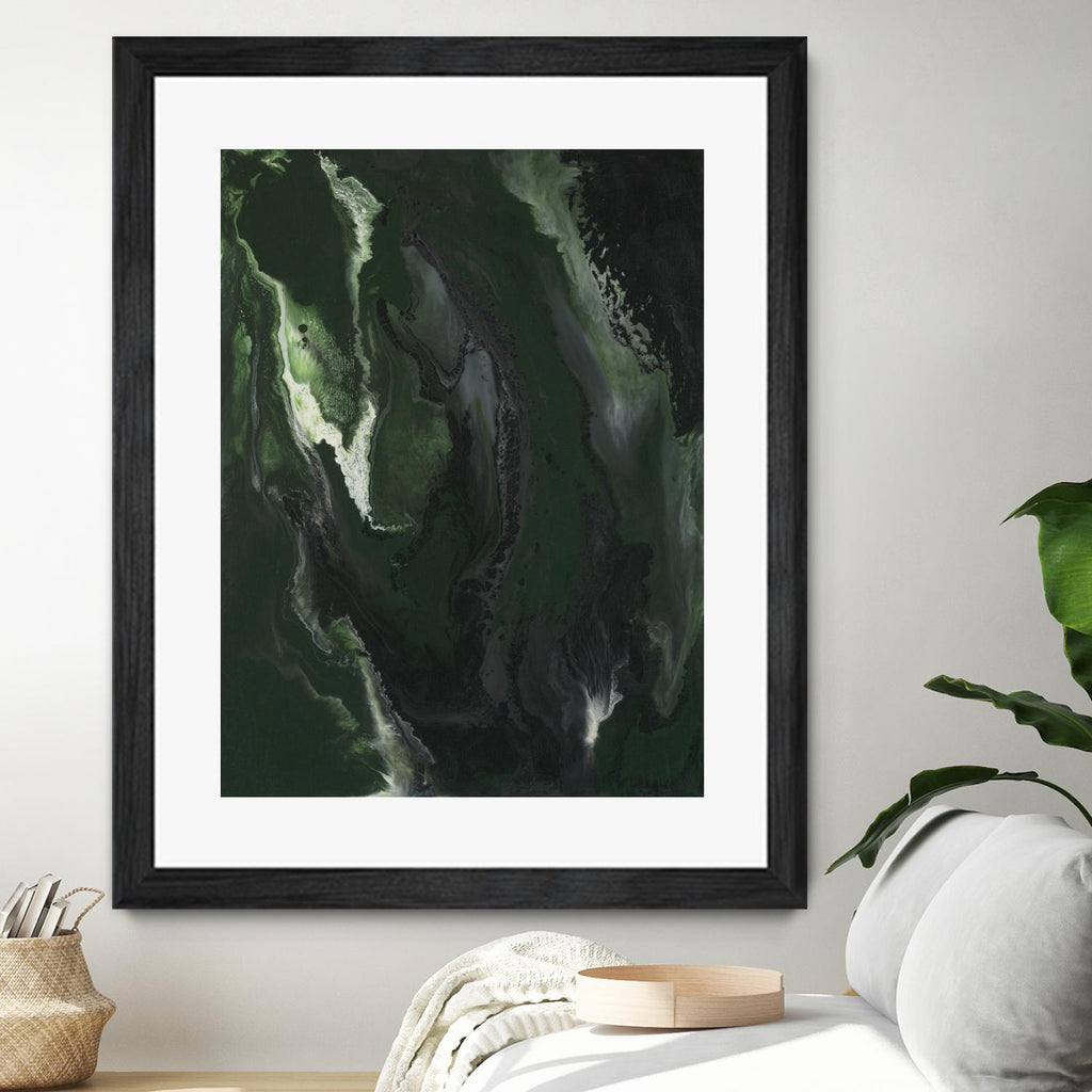 Silence Apart by Corrie LaVelle on GIANT ART - greens fluid abstracts