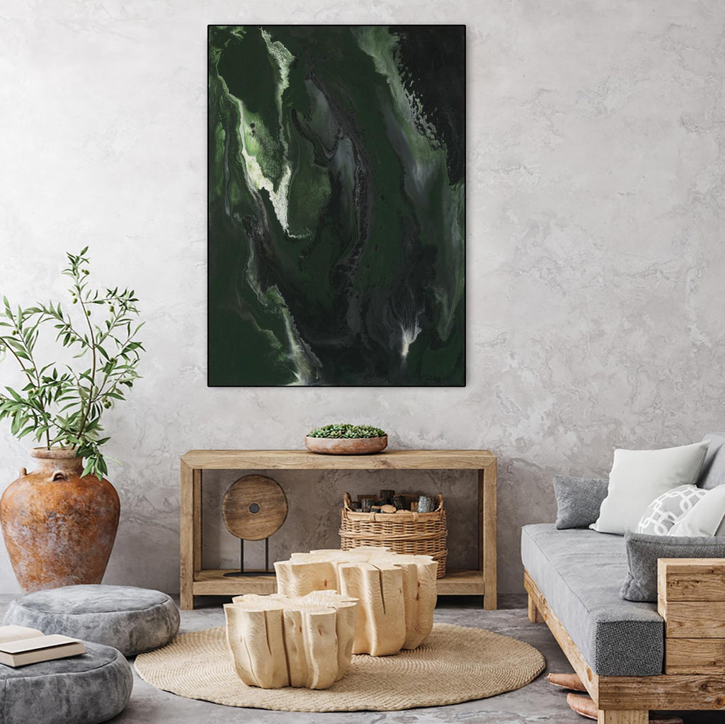 Silence Apart by Corrie LaVelle on GIANT ART - greens fluid abstracts