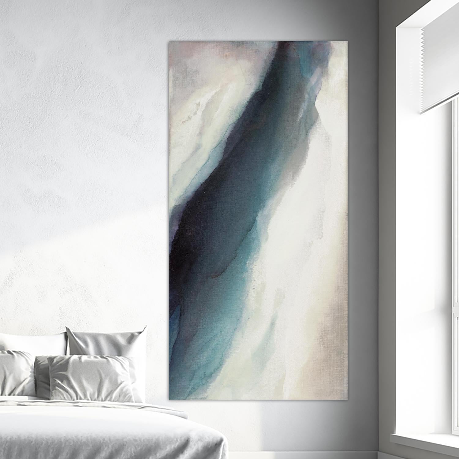 A Hui Hou by Kippi Leonard on GIANT ART - whites & creams fluid abstract blue