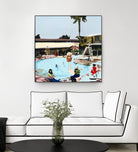 Off The Deep by Beth Ann Lawson on GIANT ART - blues coastal pool