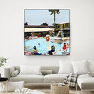 Off The Deep by Beth Ann Lawson on GIANT ART - blues coastal pool