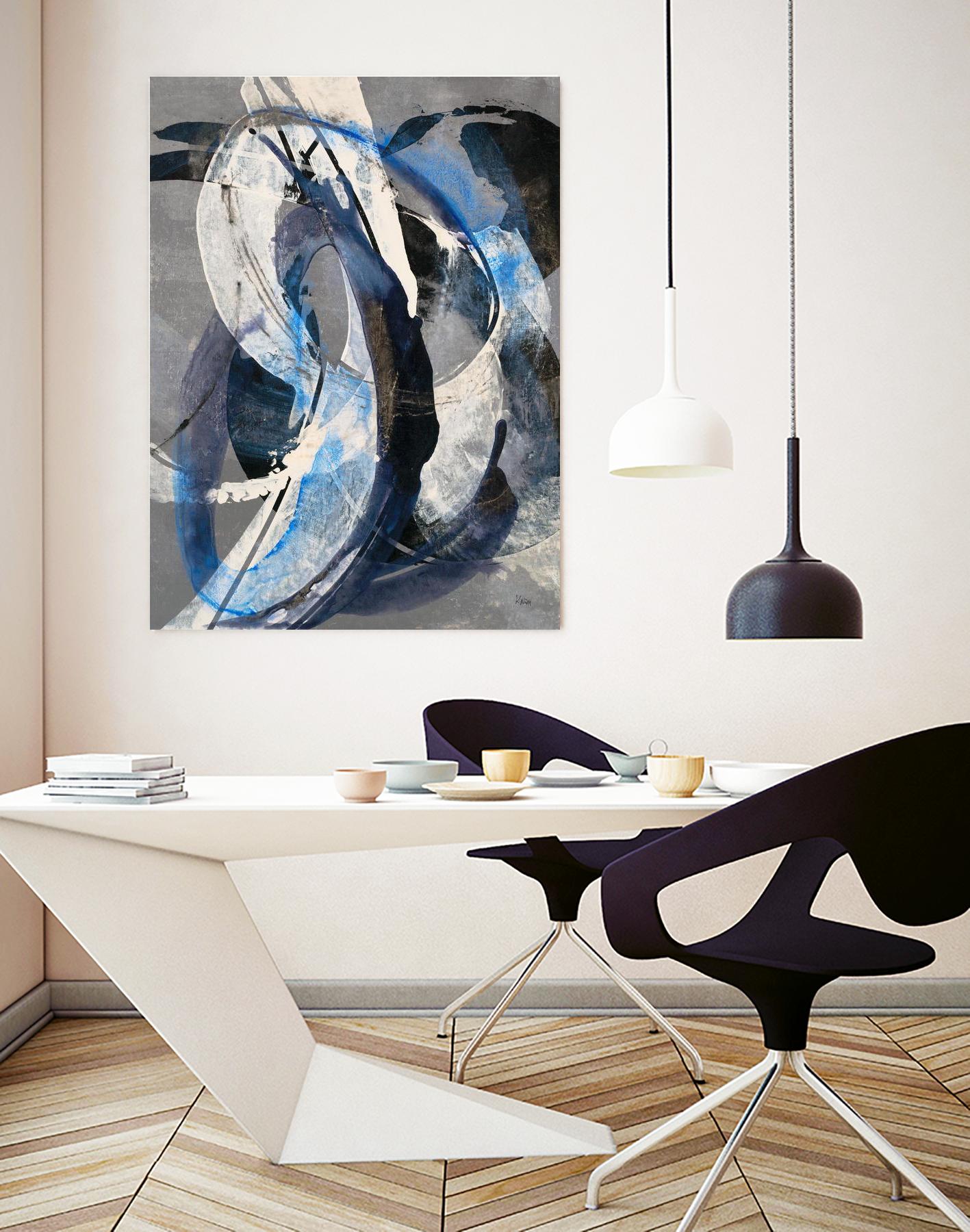 Affinity I by K. Nari on GIANT ART - blues abstract white